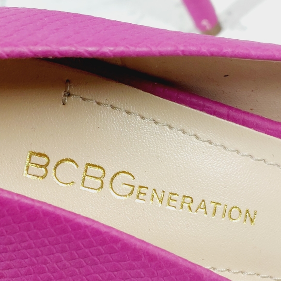 BCBGeneration Magenta BarbieCore Pink Slip On Evening Pump Heels O810 - Picture 10 of 14